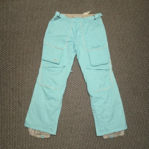 O'Neill- Teal- Snow/Ski Pants- Cargo- Lots of Pockets- Size Large - Picture 1 of 11